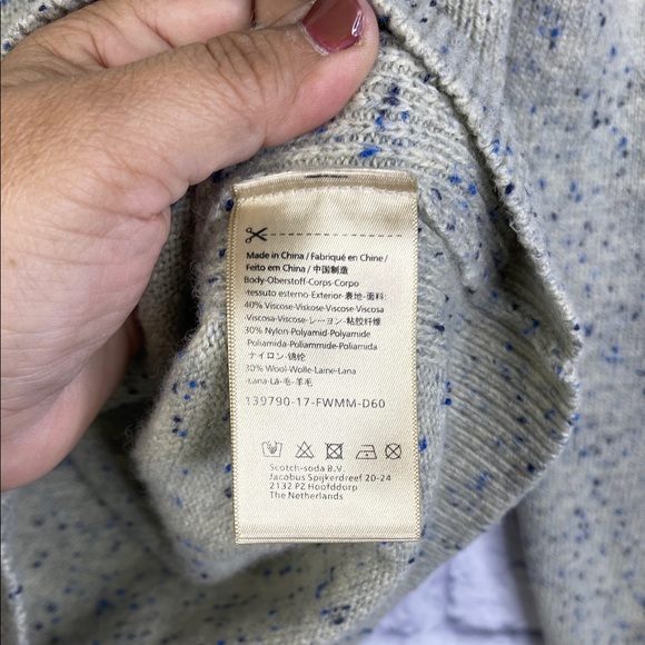 Scotch & Soda long sleeve Men's Gray Sweater size XL - Picture 7 of 12
